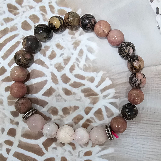 Rhodonite and Rose Quartz Bracelet